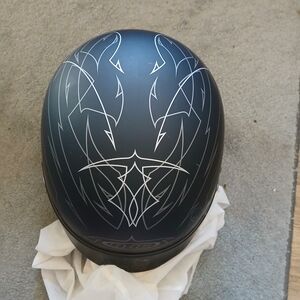 Stylish Black and Silver Helmet